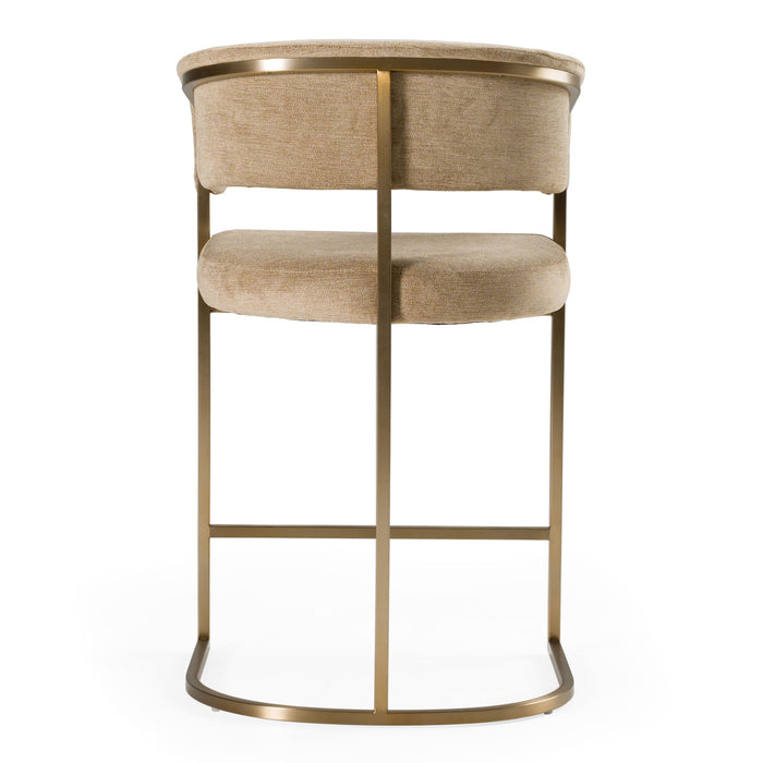Villa Modern Brown & Gold Counter Stool