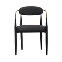 Nicole Dark Grey/Gold & Black Dining Chair