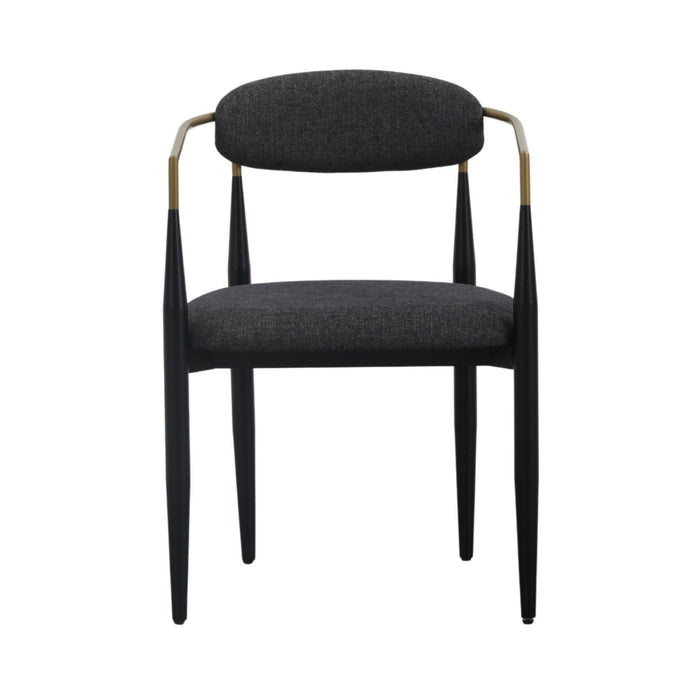 Nicole Dark Grey/Gold & Black Dining Chair