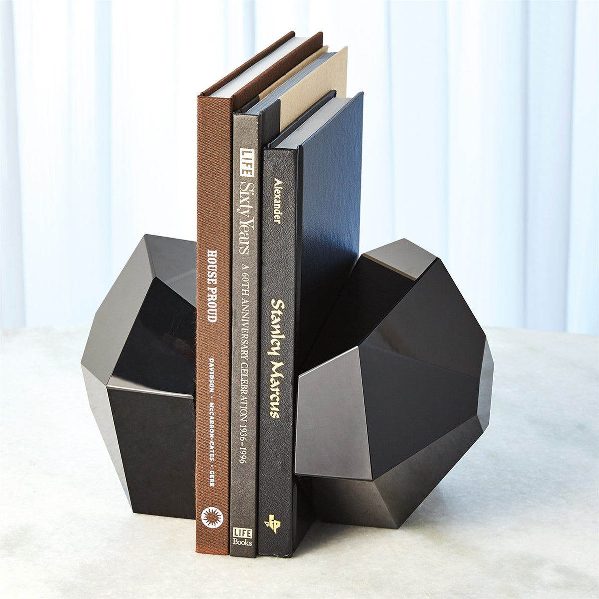 Cherie S/2 Black Crystal Bookends