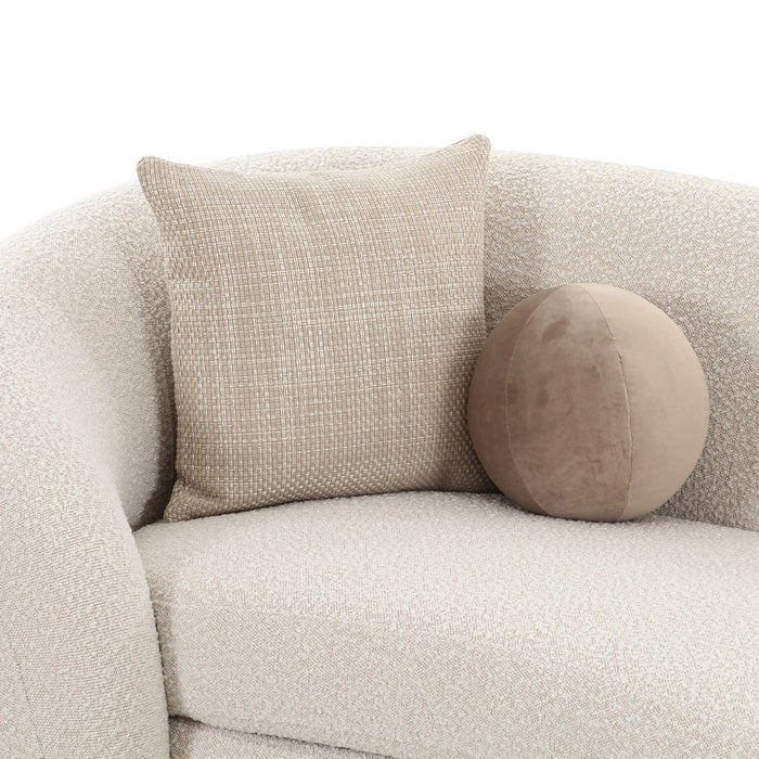 Arona 156" Modern Off-White Curved Sectional Sofa