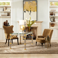 Channel Toast Velvet Accent Chair