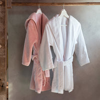 Bee Waffle White  Kids Luxury Bath Robe