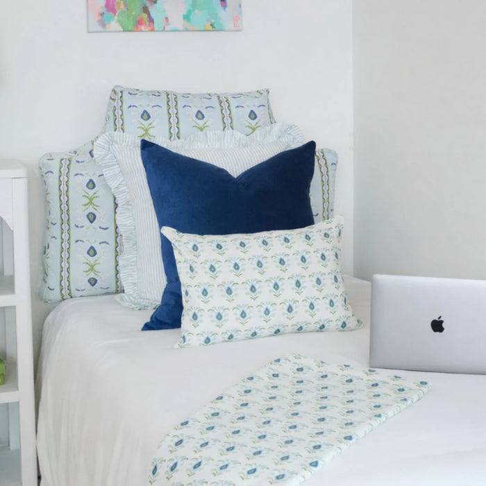 Savannah Stripe Lagoon Twin XL Headboard Pillow
