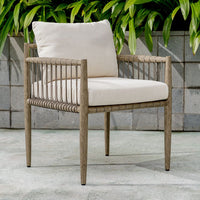 Clara White & Grey Outdoor Dining Chair