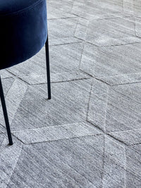 Cleo Modern Diamond Grey Patterned Area Rug - Elegance Collection