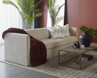 Leander 97.5" Fully Upholstered Cream Sofa