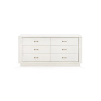 Noah Sand White 6 Dresser Drawer