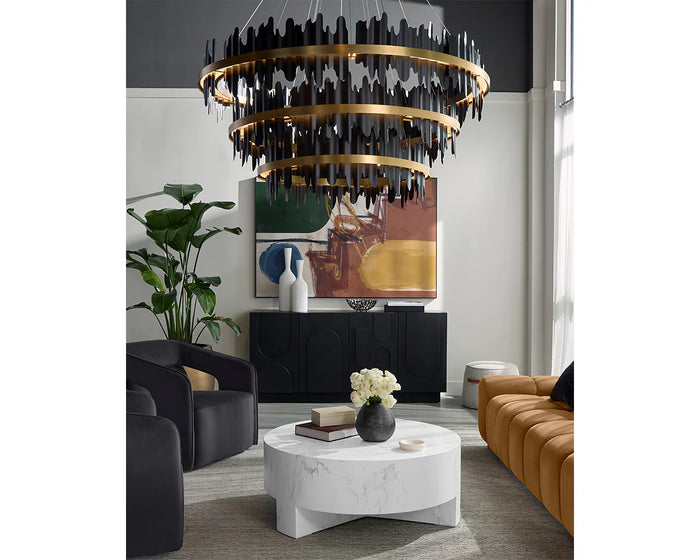 Icarus Black & Gold Large Chandelier