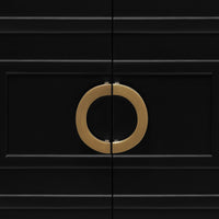 Milana 36.5 Luxe Matte Black & Marble Bath Vanity