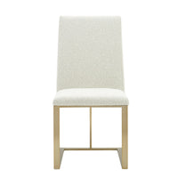 Camille Modern Off-White  & Gold Dining Chair