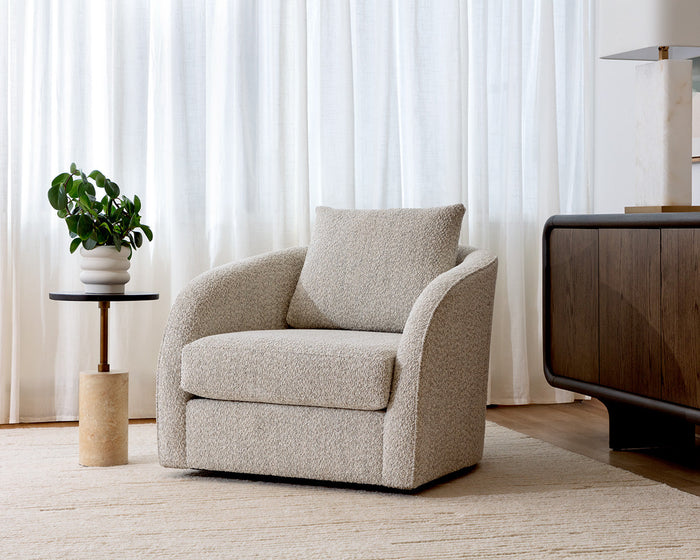 Wexford Greige Swivel Accent Chair