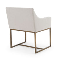Isabeau Modern Grey & Brass Dining Chair