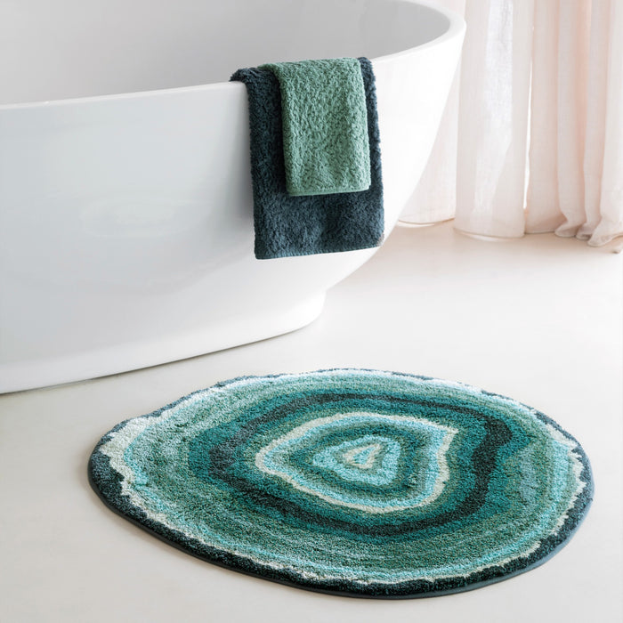 Green 31"Agate Luxury Bath Rug