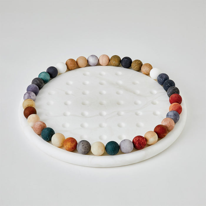 Privy Alabaster Multi Colour Solitaire Game Set
