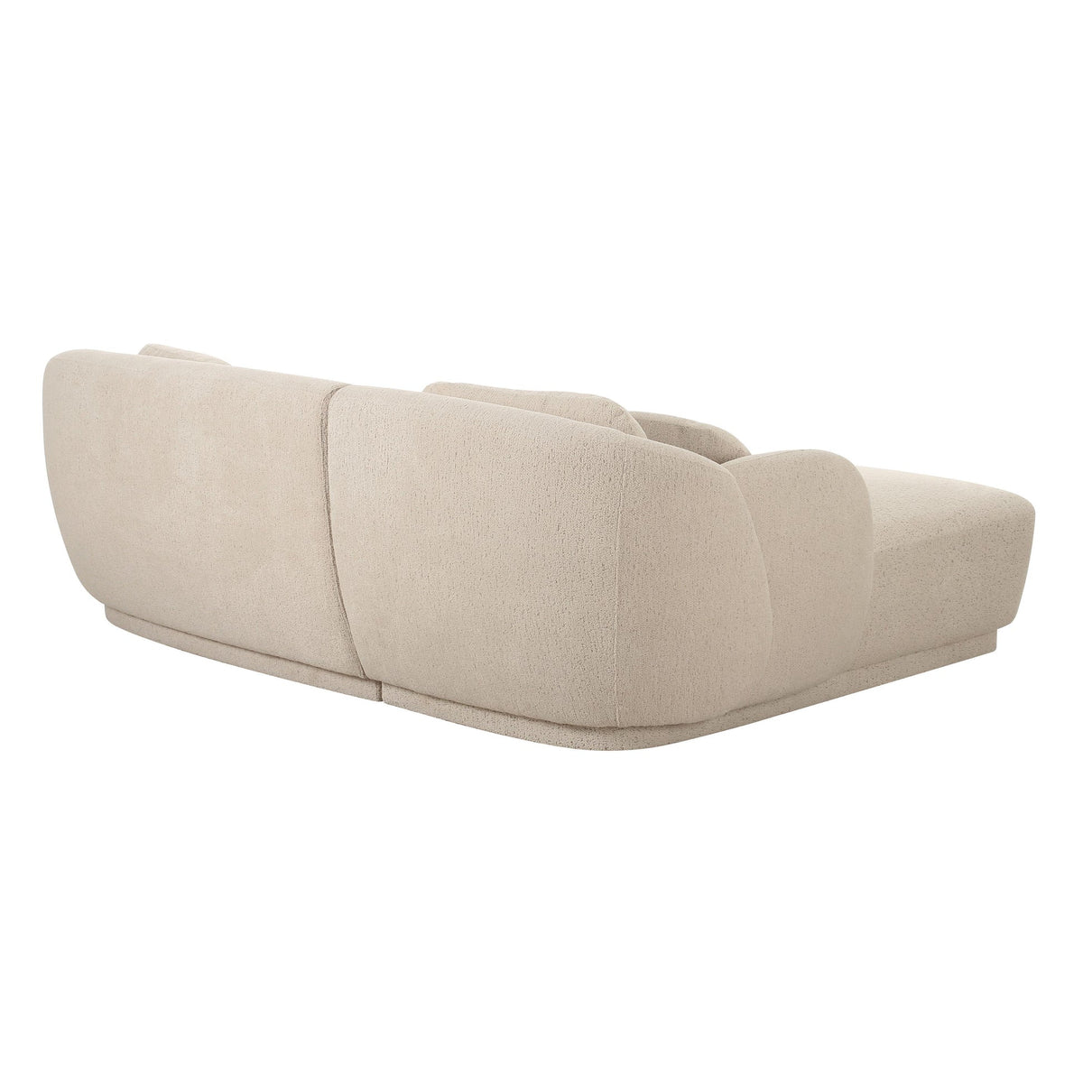 Covet 90.4” Cream Performance Boucle Sectional - LAF