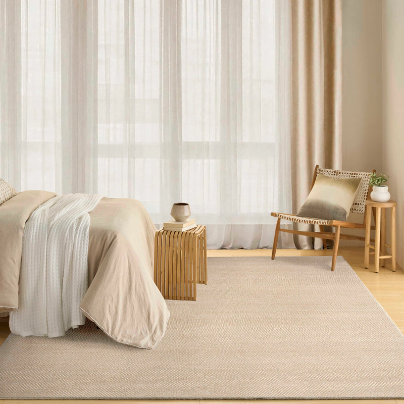 Everly Ivory Taupe Wool Blend Area Rug