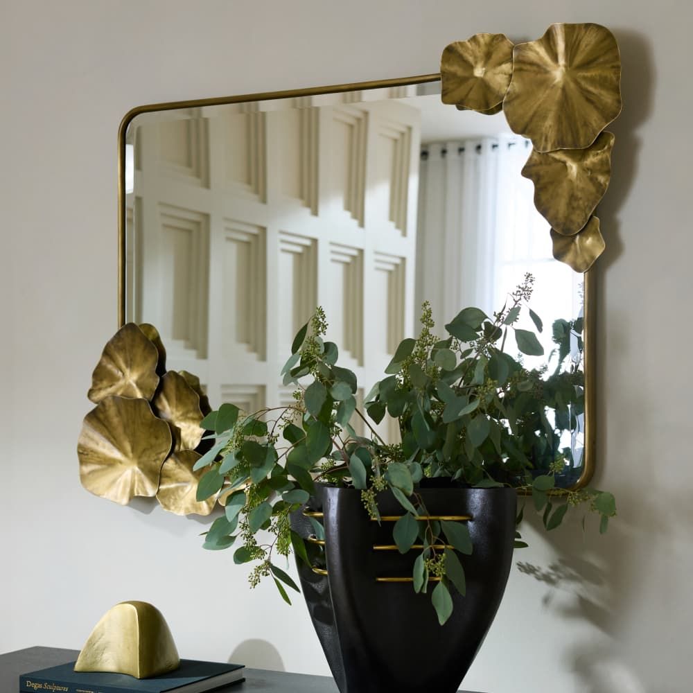 Ismerie Gold Lily Pad Mirror