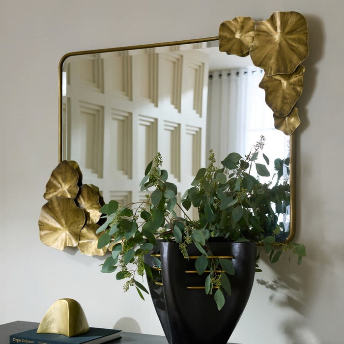 Ismerie Gold Lily Pad Mirror