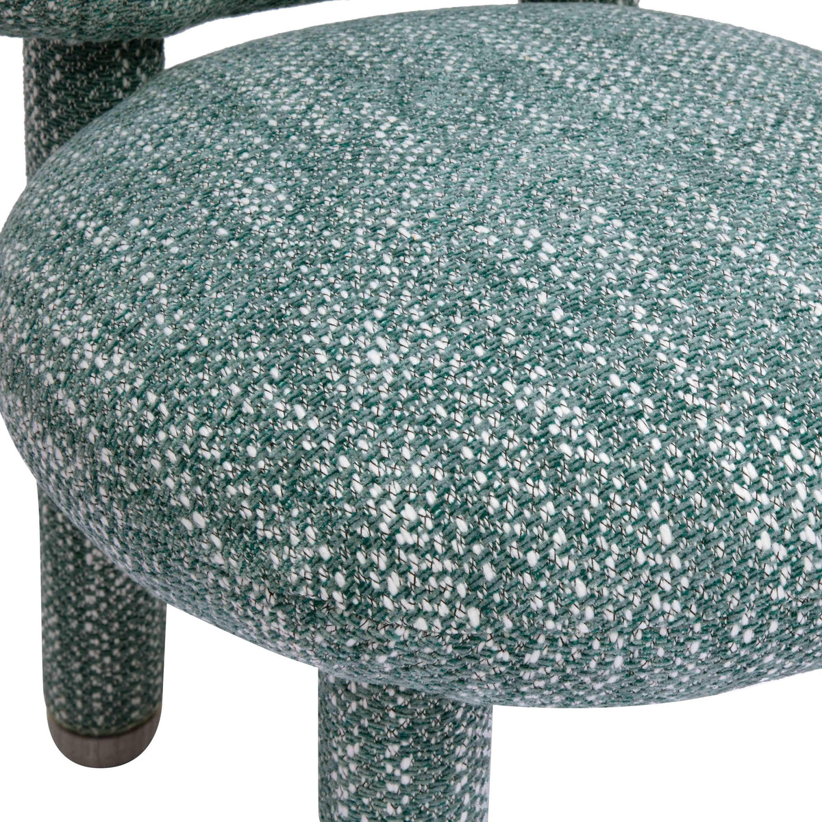 Manu Teal Nubby Performance Fabric Dining/Accent Chair
