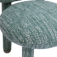 Manu Teal Nubby Performance Fabric Dining/Accent Chair