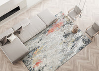 Audrina Silver/Grey/Coffee Artist's Area Rug