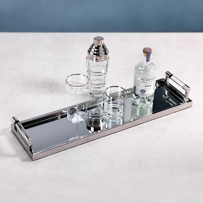 Antoinette Silver & Acrylic Trays - Set of 2