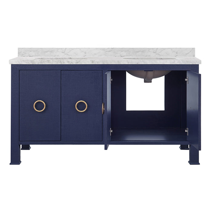 Constance 60" Navy Linen Bath Vanity