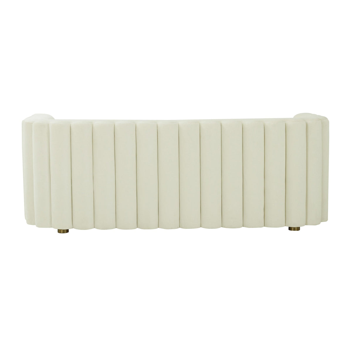 Laurent 84" Plush Cream Velvet Sofa
