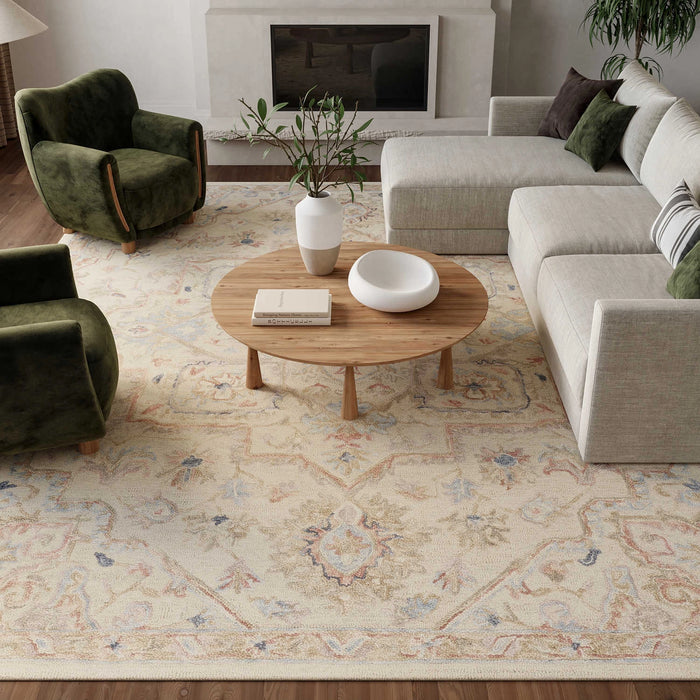 Goldie Ivory Wool Persian Style Area Rug
