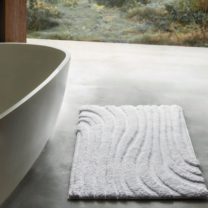 Linea White Egyptian Cotton Luxury Bath Rug
