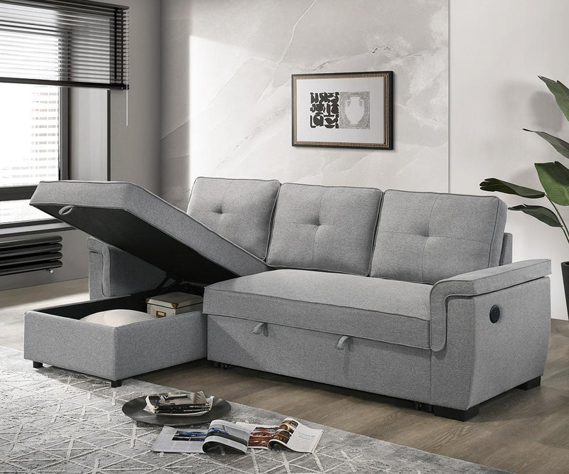 Paolo Grey Sectional Sofa