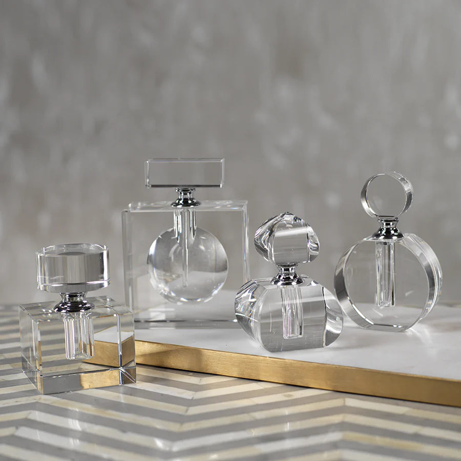 Florence Modern Glass Perfume Bottle - Small (Set of 2)