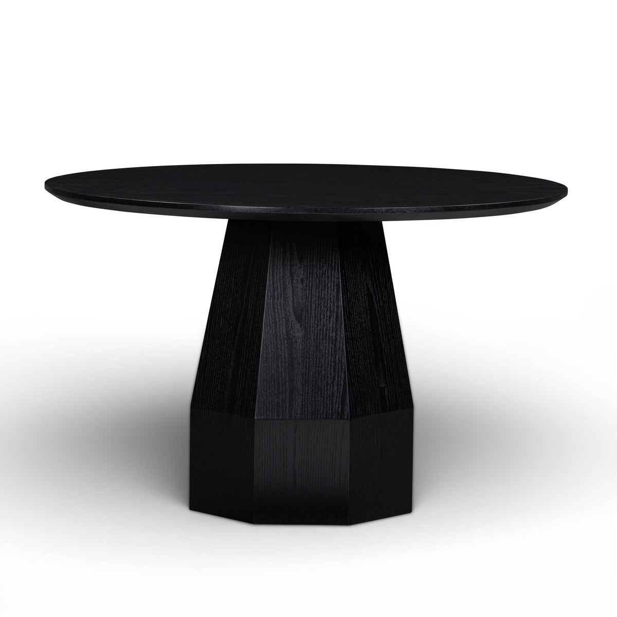 Brooke Black 48'' Ash Wood Round Dining Table
