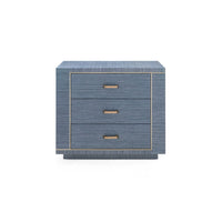 Noah Blue 3 Drawer Nightstand