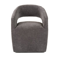 Gastra Modern Dark Grey Fabric Dining Chair