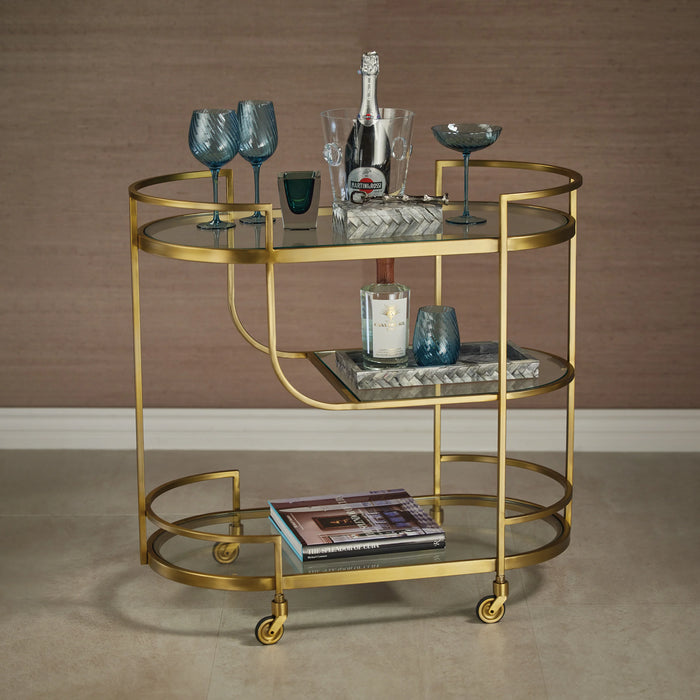 The Claridge Bar Cart - Gold