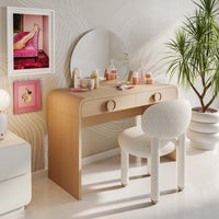Manu Cream Performance Boucle Dining/Accent Chair