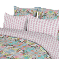 Romy Reversable Multicolour Twin Comforter Set (3 Piece Set)