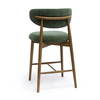 Eloise Forest Green Performance Textured Velvet Counter Stool