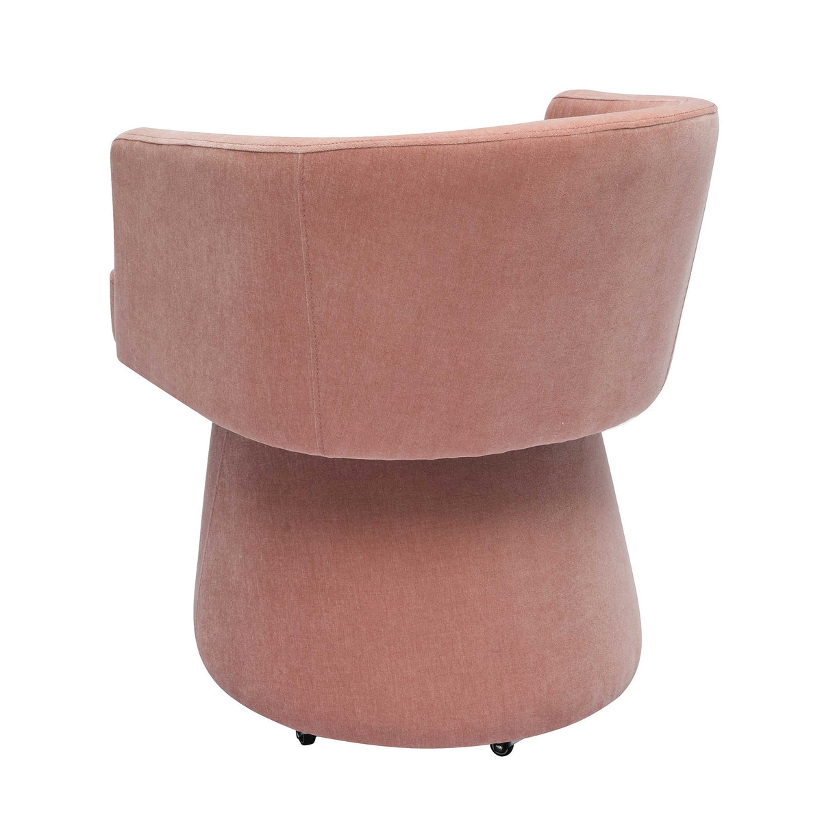 Nest Pink Upcycled Chenille Rolling Desk Chair