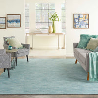 Amedee Indoor/Outdoor Lake Blue Area Rug - Elegance Collection