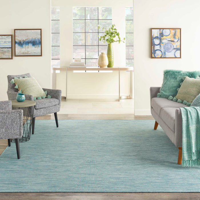 Amedee Indoor/Outdoor Lake Blue Area Rug - Elegance Collection