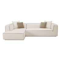 Isla 111” Cream Linen LAF Sectional Sofa