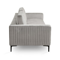 Leya Grey Velvet Sofa