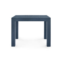 Rogelio Navy Grasscloth End Table
