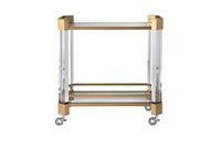 Boardwalk Satin Brass Bar Cart