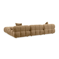 Vogue 118.2" Cafe Au Lait Performance Velvet 6-piece Modular U-Sectional