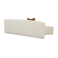 Pablo 84.2" Plush Cream Performance Boucle Modular Armless Loveseat