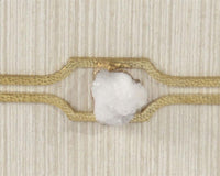 Sofie Brown & Gold Armchair with Brass Geode Detail